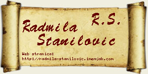 Radmila Stanilović vizit kartica